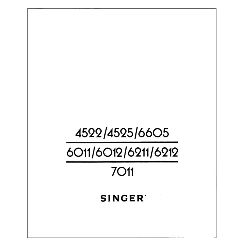 Singer 6605 Instruction Manual image # 124785