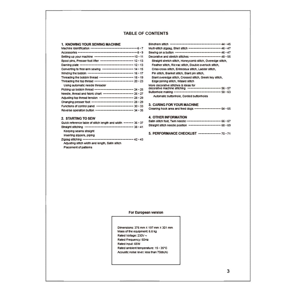 Instruction Manual, Singer 7256 image # 123902