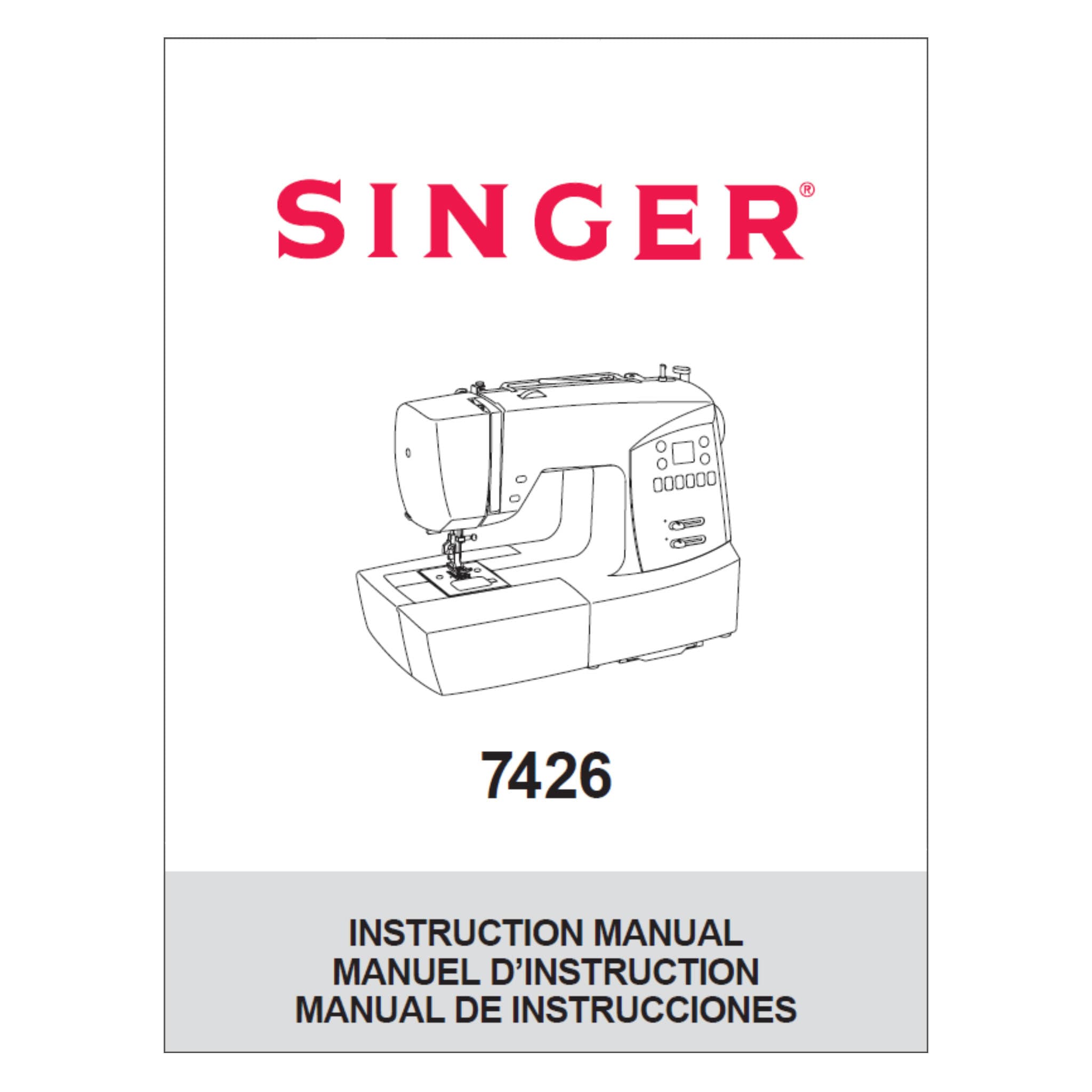Singer 7426 Instruction Manual