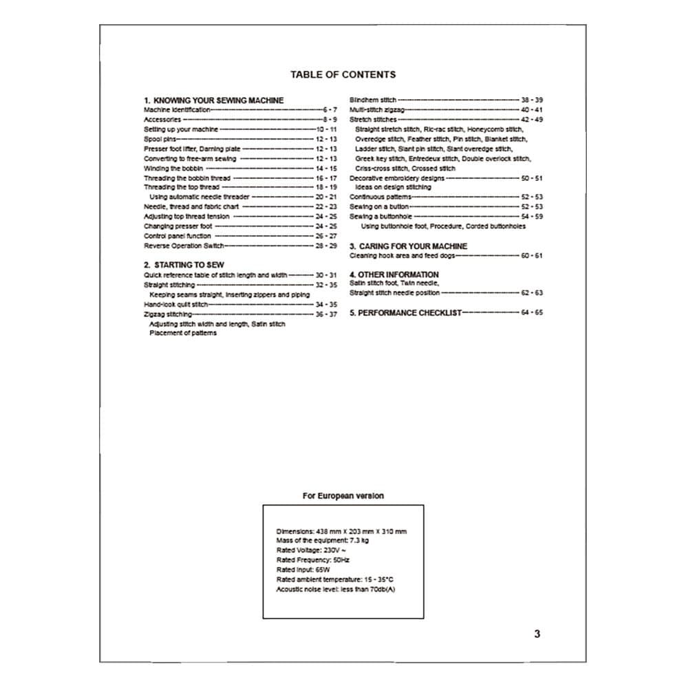 Singer 7463 Confidence Instruction Manual image # 123840