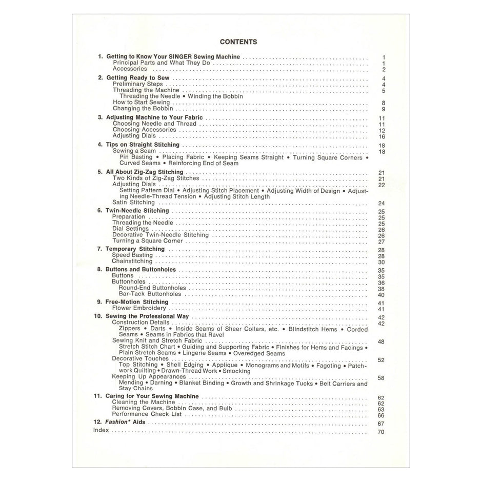 Singer 756 Touch & Sew Instruction Manual