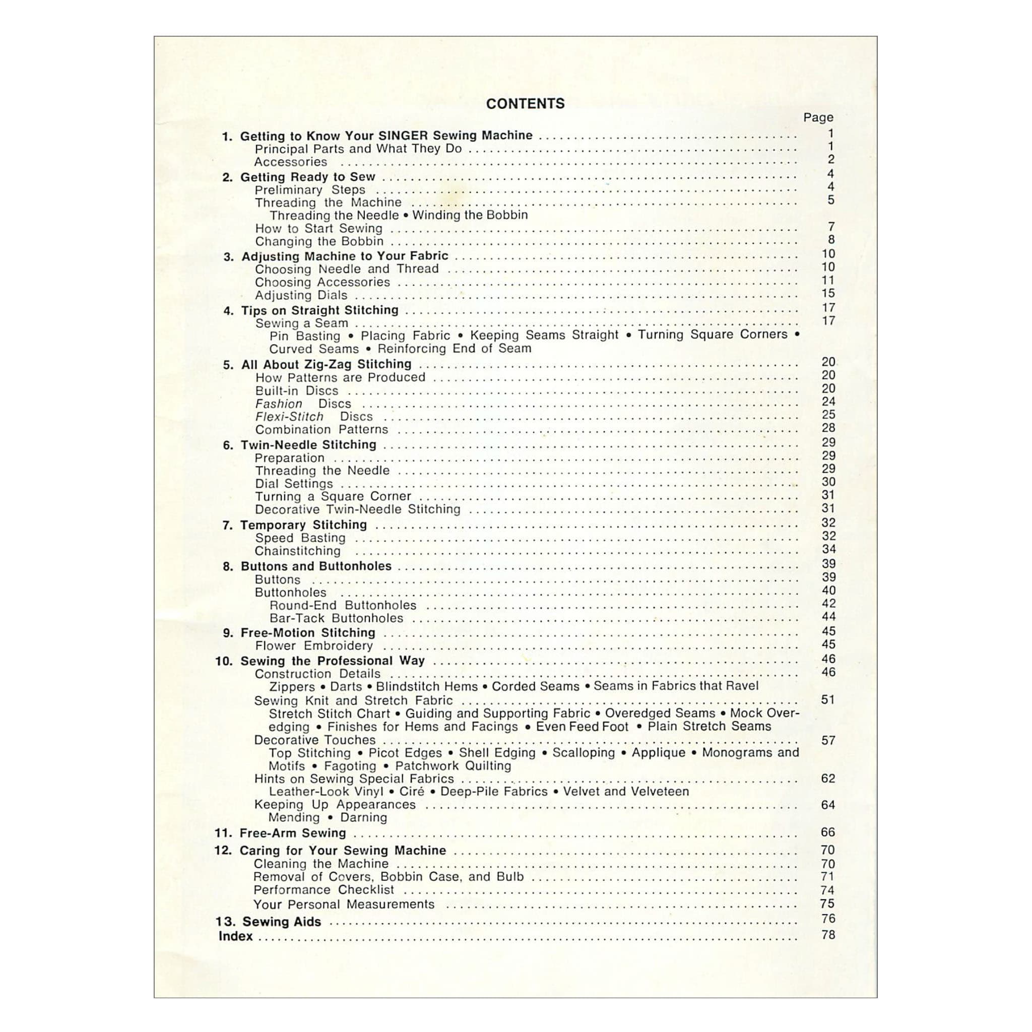 Singer 770 Instruction Manual