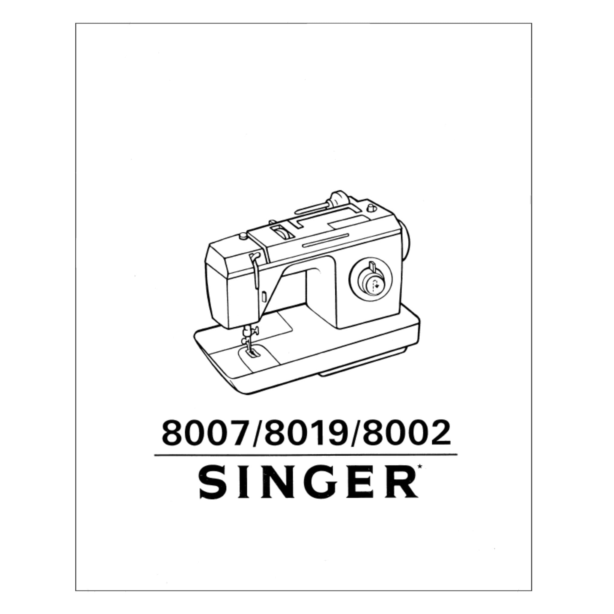 Singer 8002 Instruction Manual