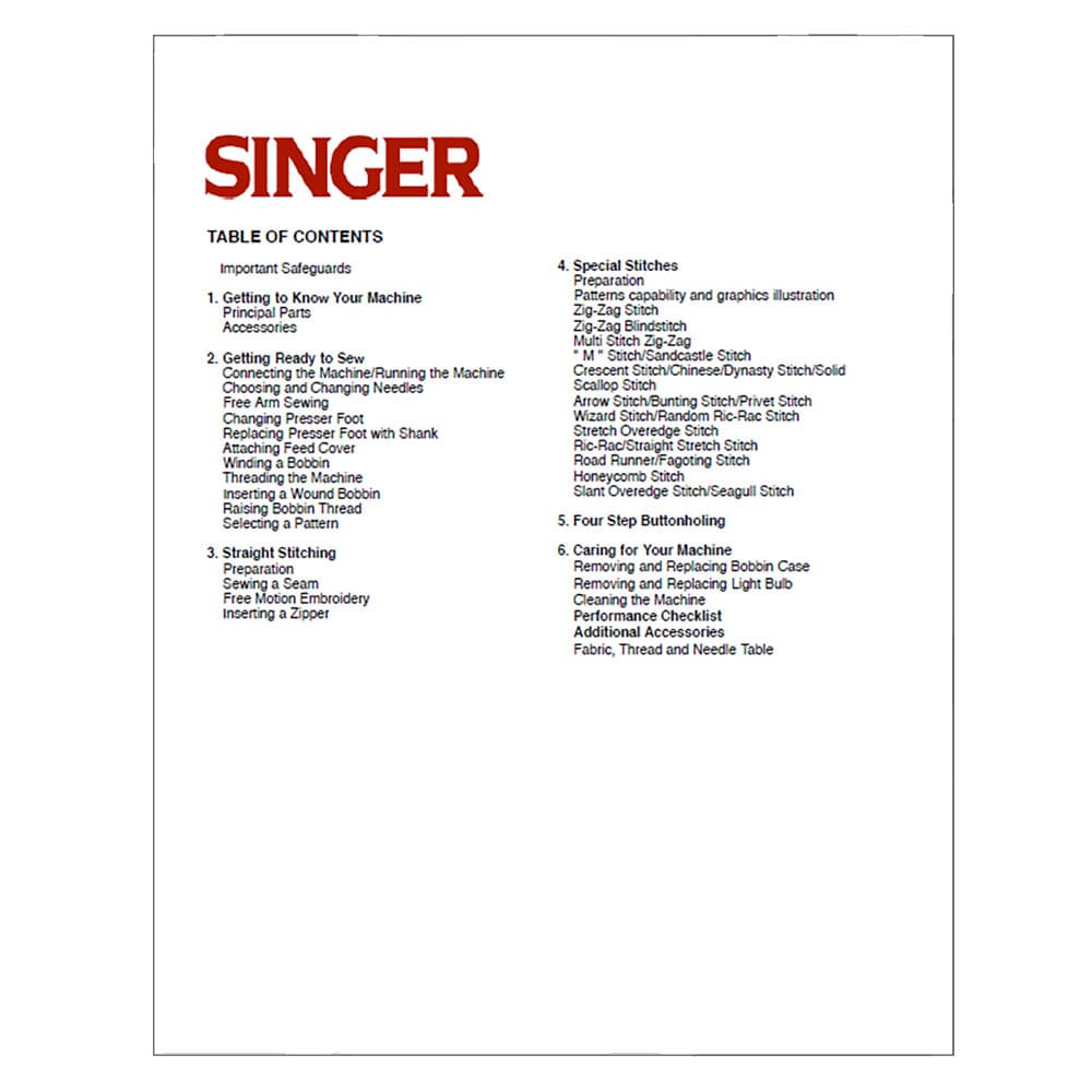 Singer 9027 Instruction Manual