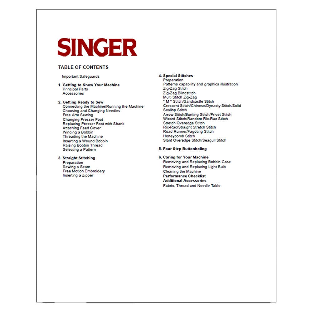 Singer 9323 Instruction Manual image # 123606