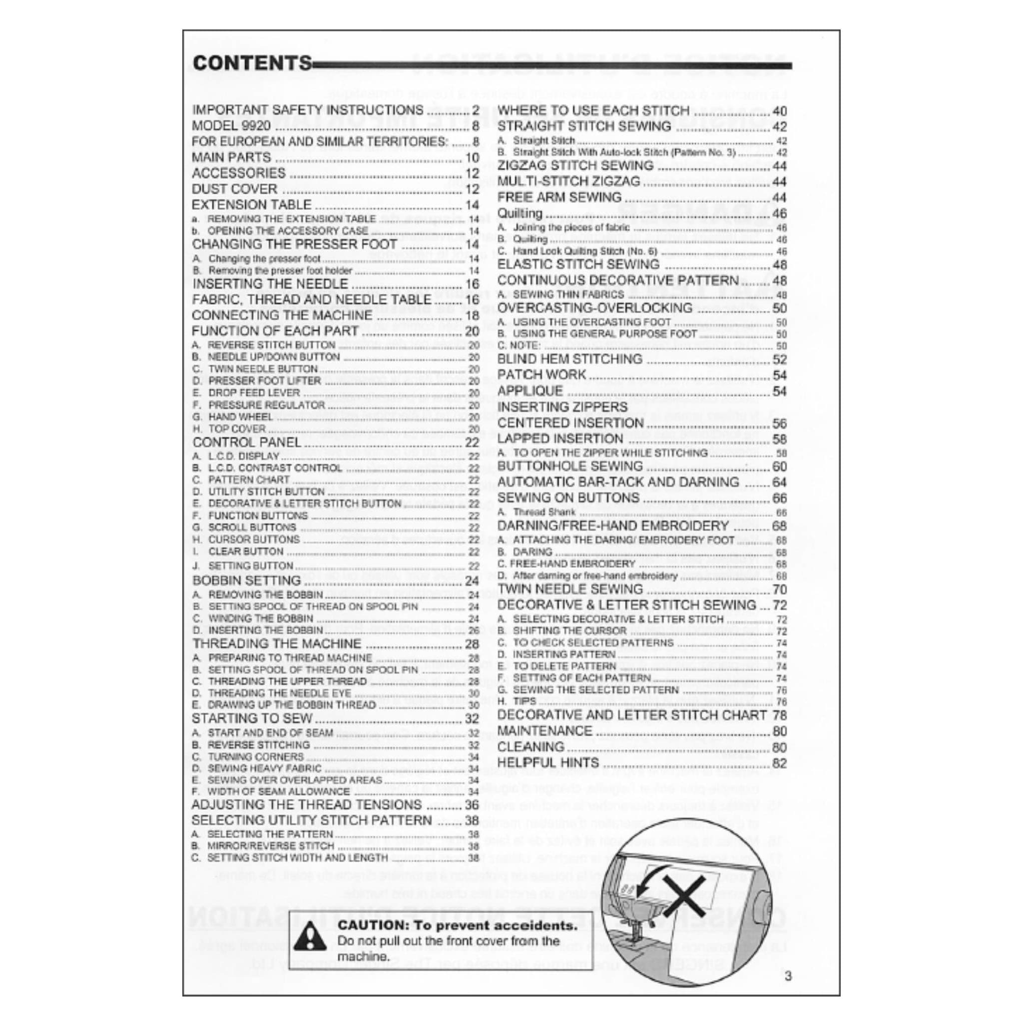 Singer 9920 Instruction Manual
