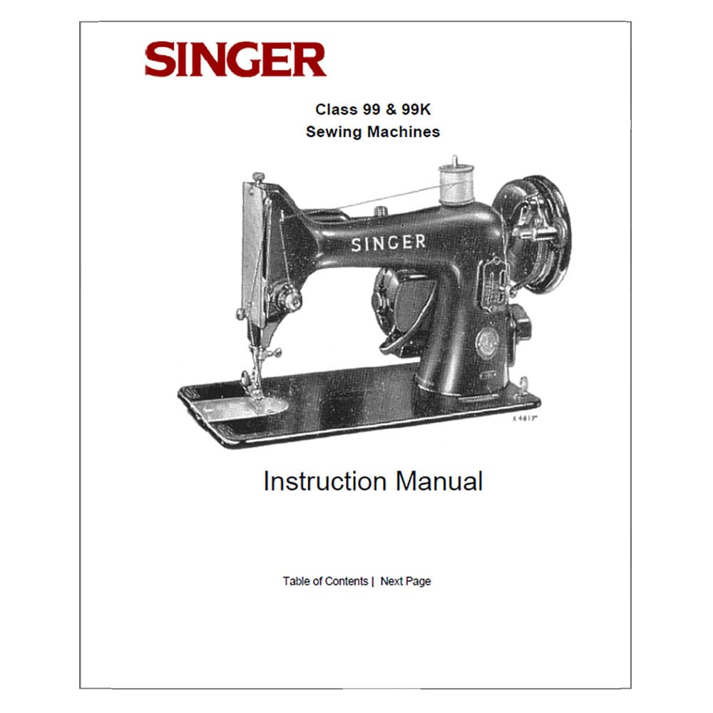 Singer 99K Instruction Manual image # 123716