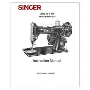 Singer 99K Instruction Manual image # 123716