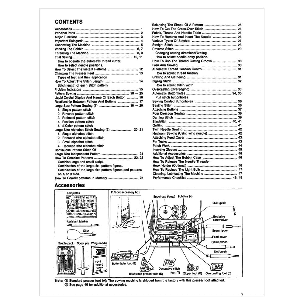 Singer CXL Instruction Manual image # 123699