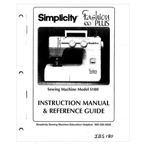 Simplicity S180 Instruction Manual image # 123463