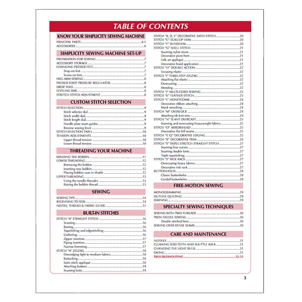 Simplicity SA2200 Instruction Manual image # 123466