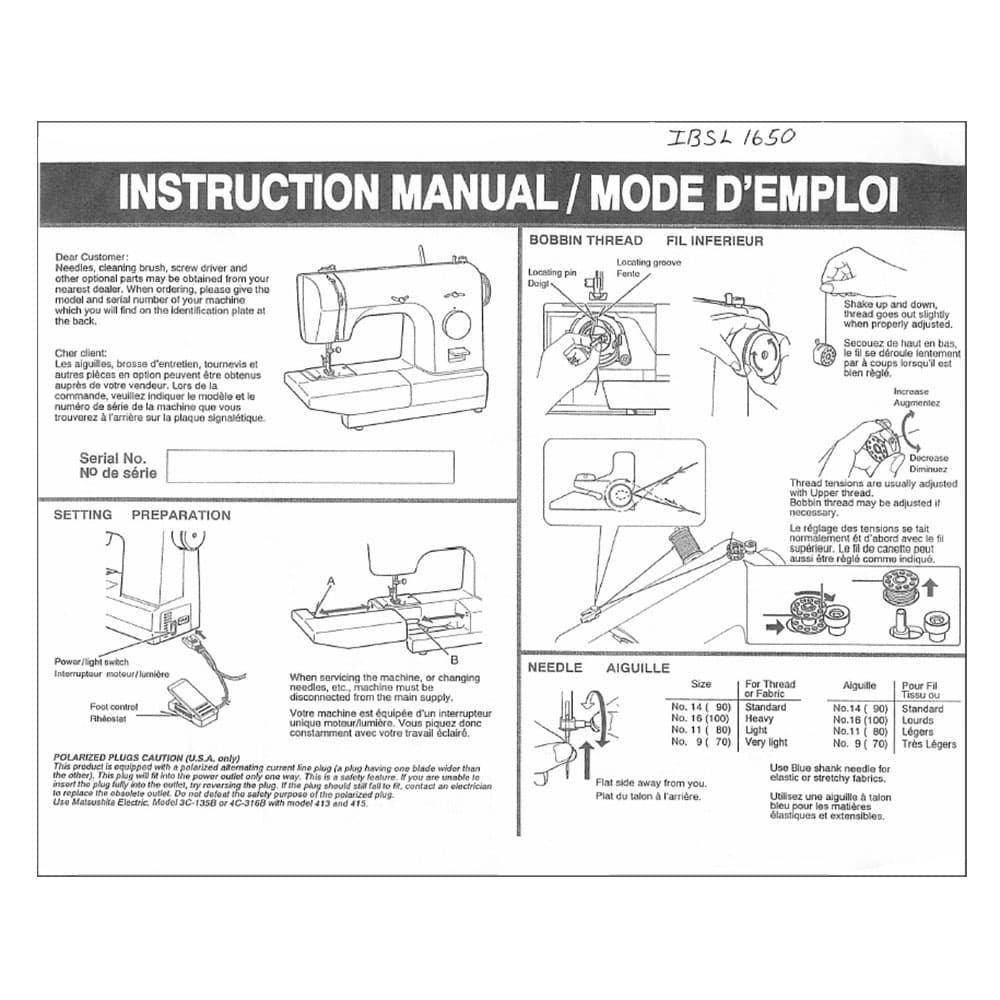 Simplicity SL415 Instruction Manual image # 123449
