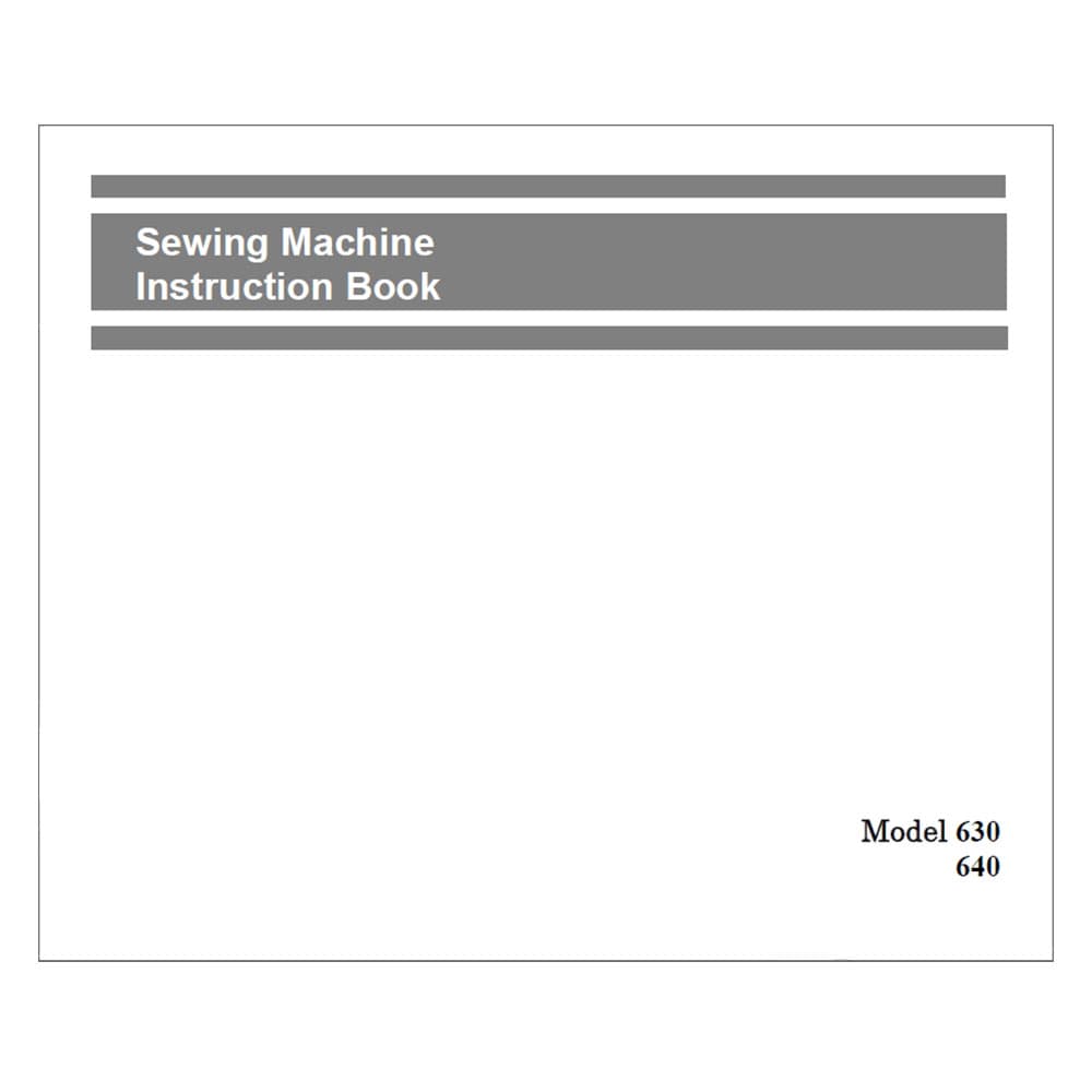 Simplicity SL640 Instruction Manual image # 123456