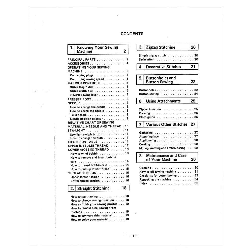 Simplicity SL8020 Instruction Manual image # 123481