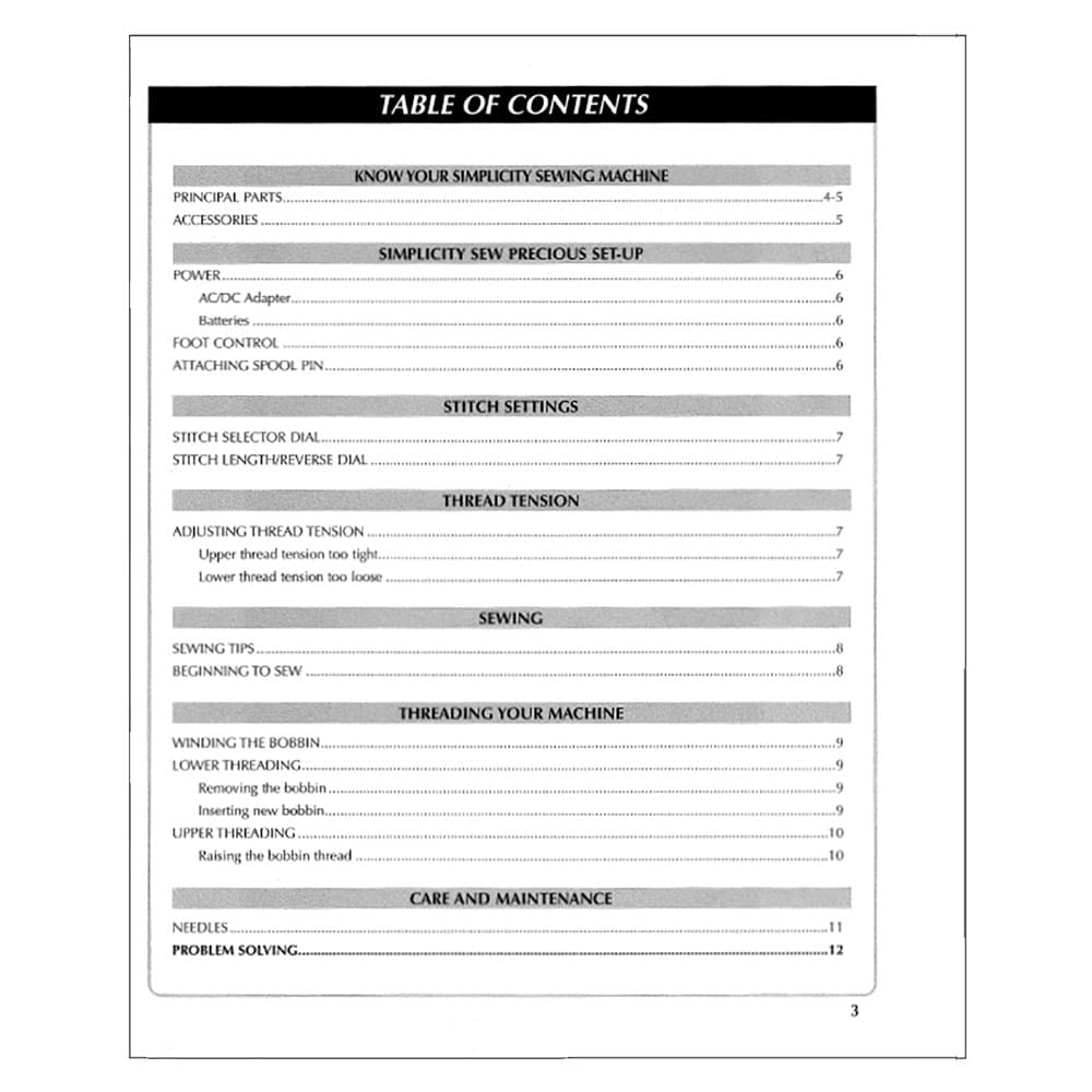 Simplicity SWSP2 Instruction Manual image # 123484