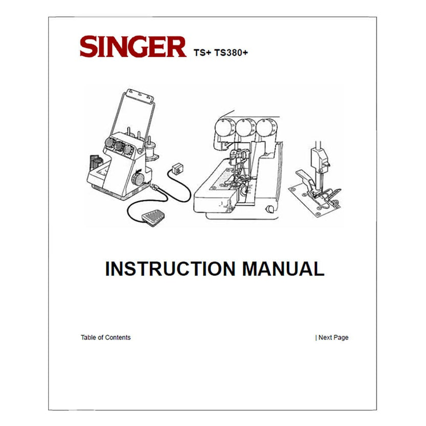 Singer TS380A (Tiny Serge) Instruction Manual
