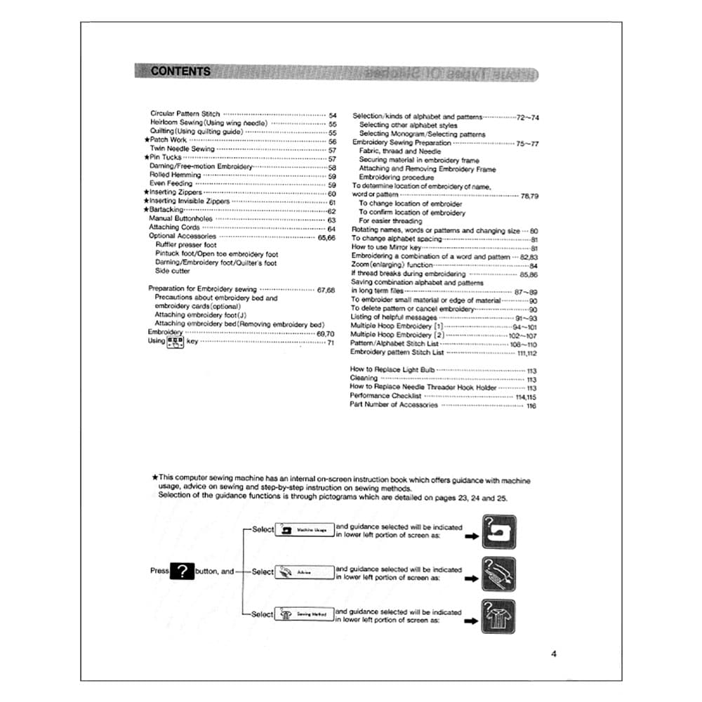 Singer Quantum XL-1000 Instruction Manual image # 123700