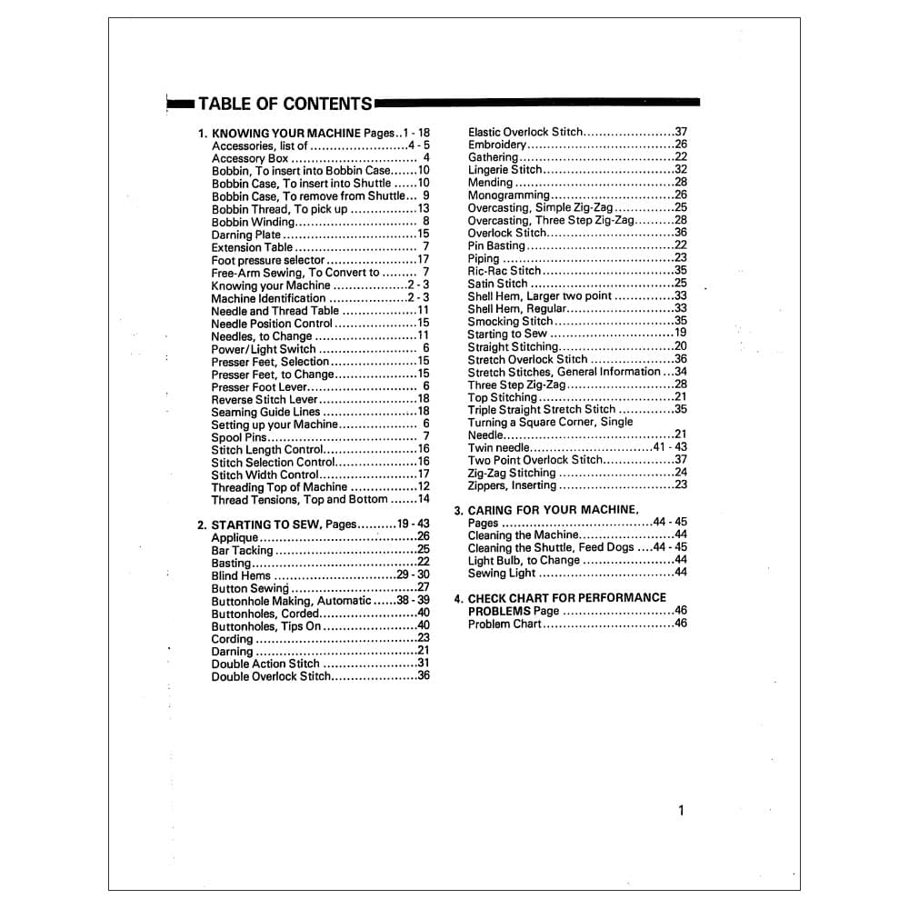 Simplicity SL4700 Instruction Manual image # 116255