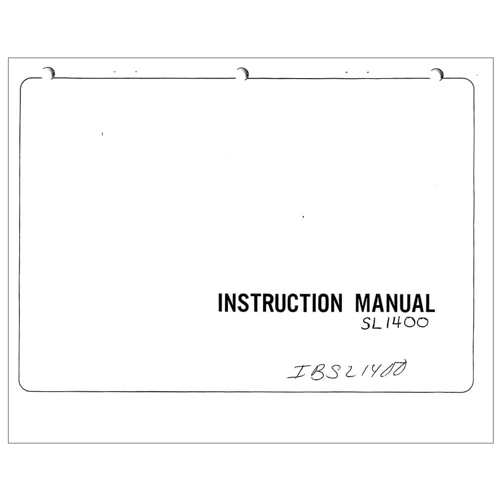 Simplicity SL1400 Instruction Manual image # 116270