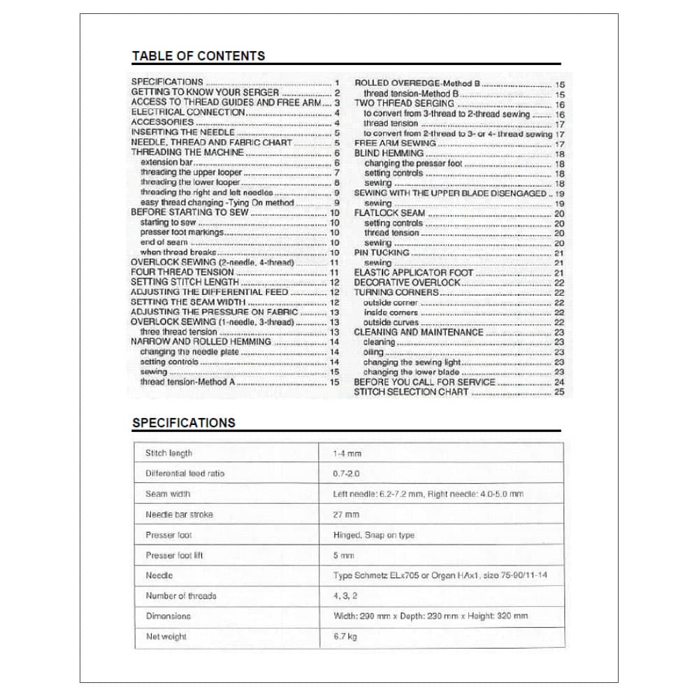 Simplicity SL390 Instruction Manual image # 116149