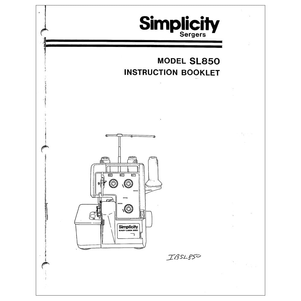 Simplicity SL850 Instruction Manual image # 116223