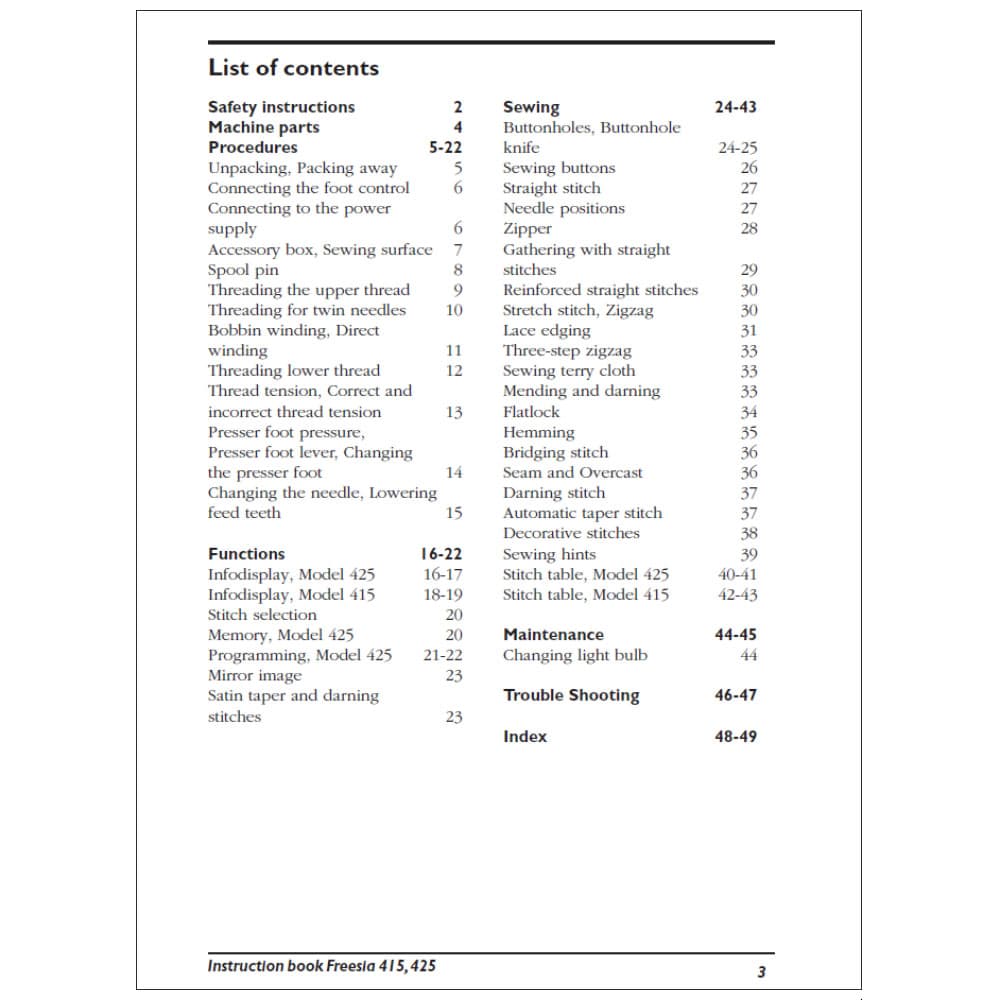 Viking 415 Freesia Instruction Manual image # 122729