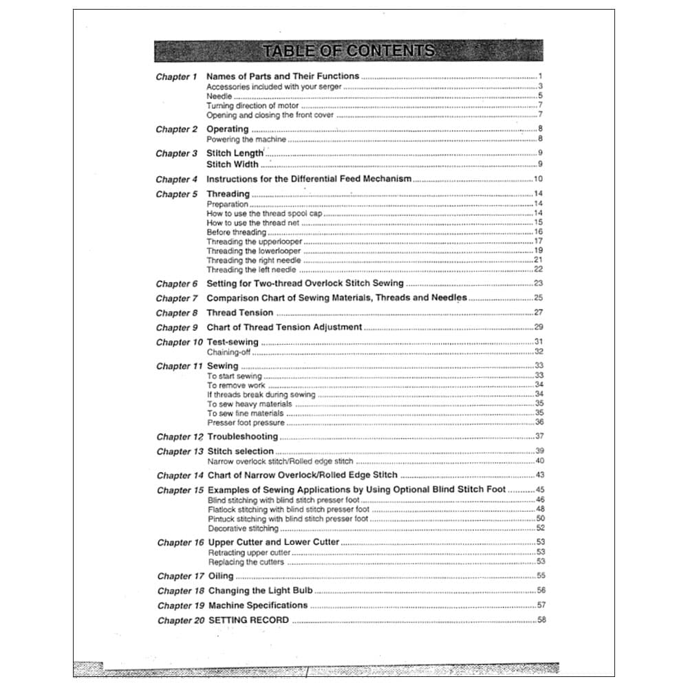 Viking Huskylock 700 Instruction Manual image # 122921