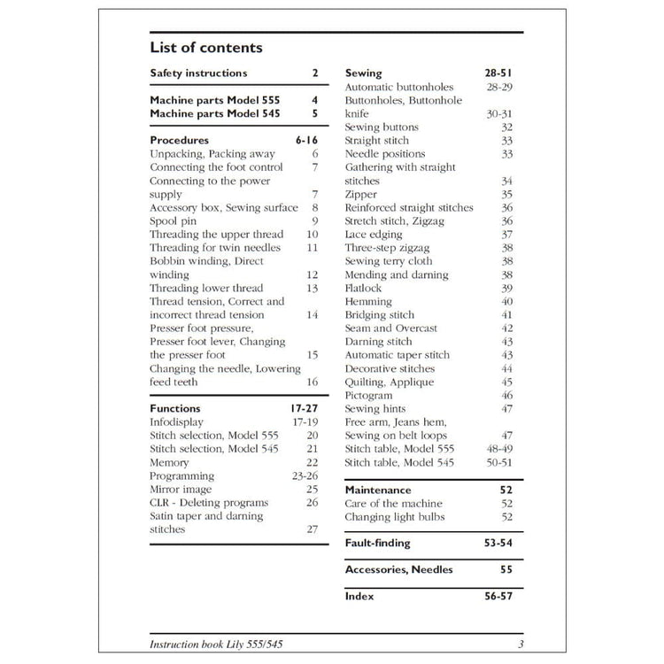 Viking Lily 545 Instruction Manual image # 123224