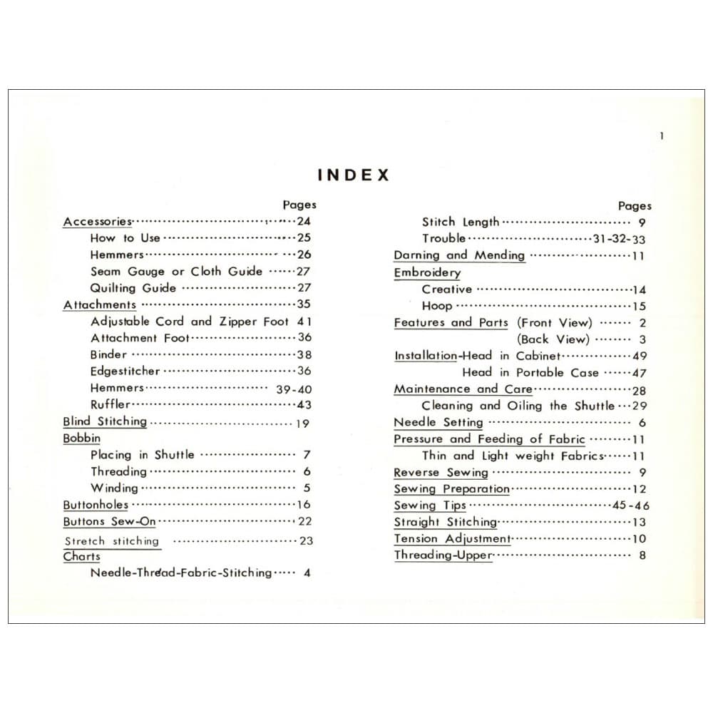 White 499 Instruction Manual image # 116095