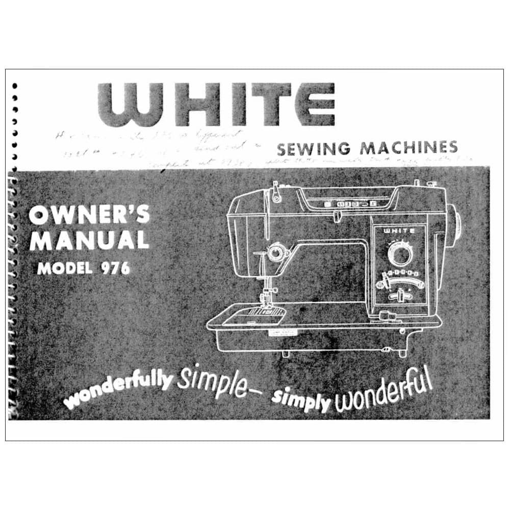 976 Instructions White 976 Instruction Manual