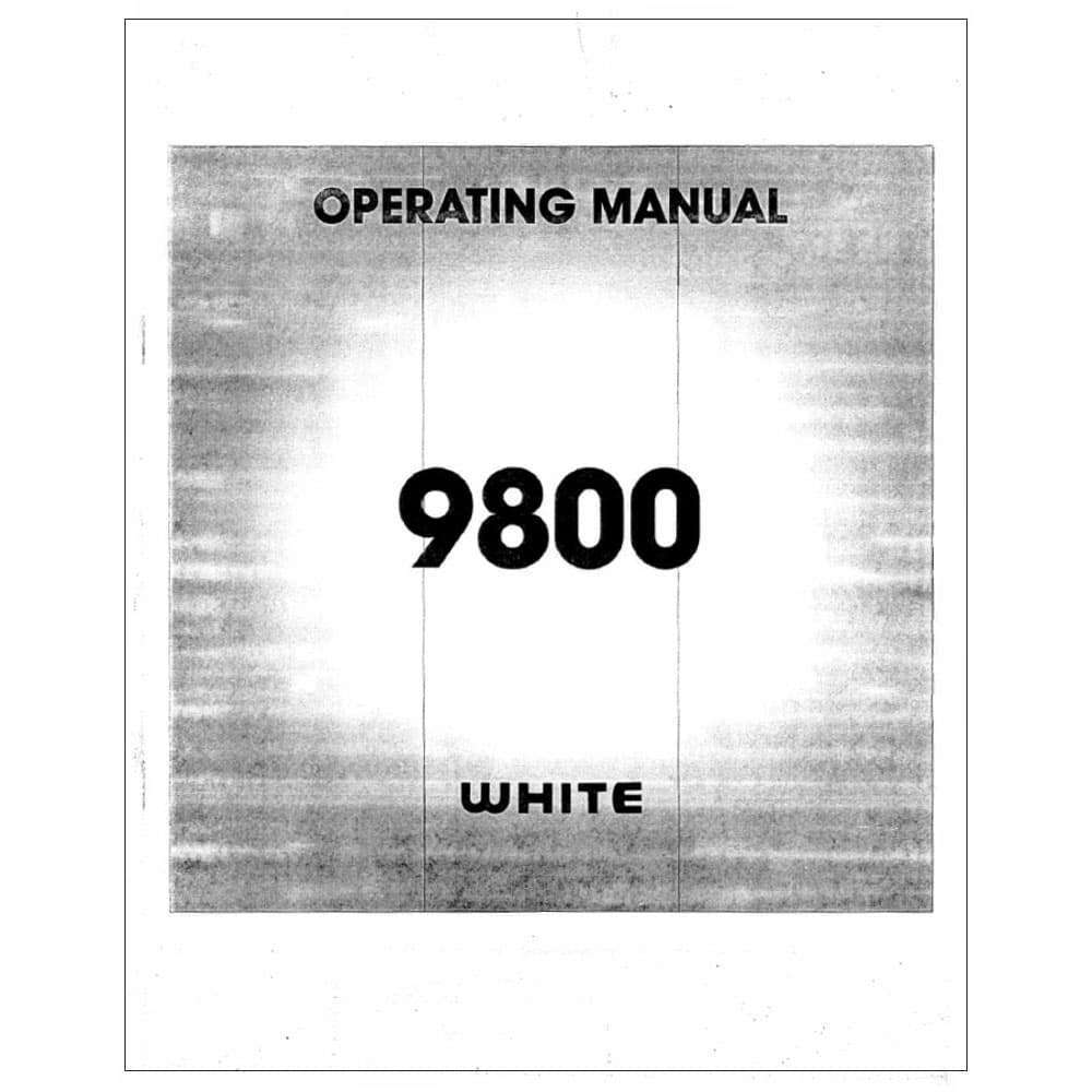 White 9800 Instruction Manual image # 120191