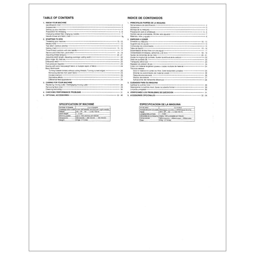 White 1300DE Instruction Manual image # 116370