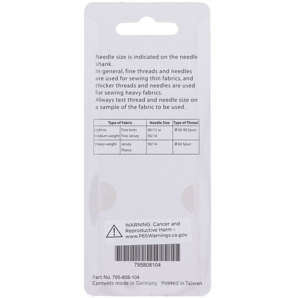 Janome, Schmetz 5pk CoverPro Needles (ELx705) - Size 90/14 image # 97168