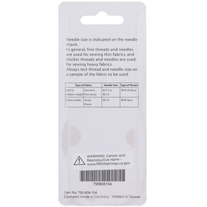 Janome, Schmetz 5pk CoverPro Needles (ELx705) - Size 90/14 image # 97168