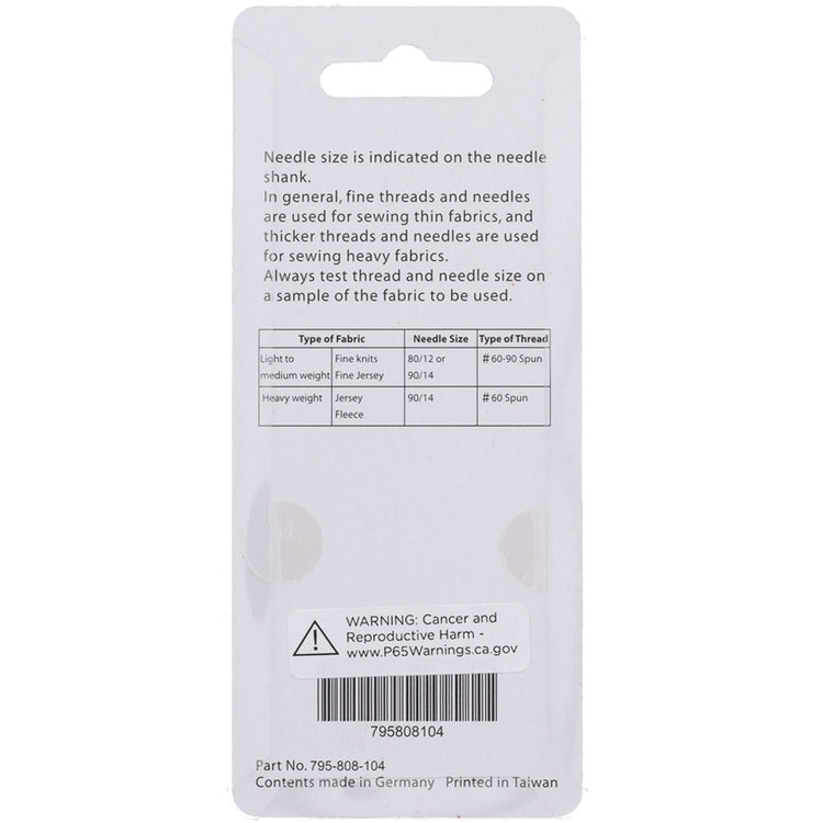 Janome, Schmetz 5pk CoverPro Needles (ELx705) - Size 90/14 image # 97168