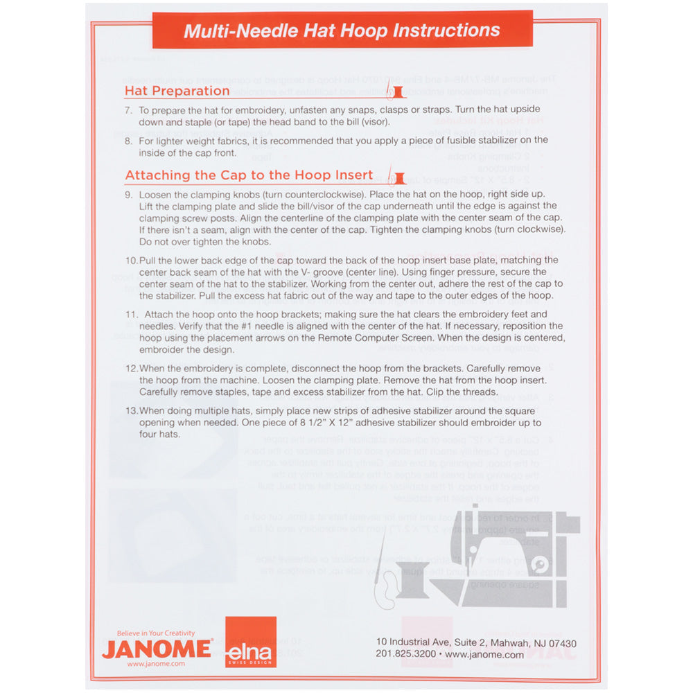 Hat Hoop (100mm x 60mm), Janome image # 105331