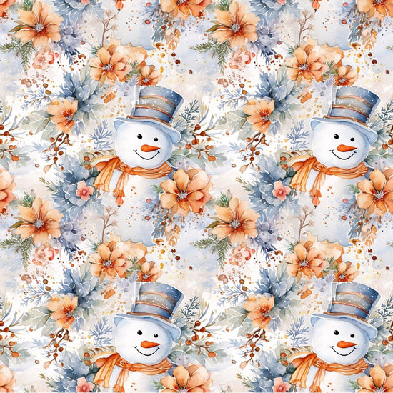 Jolly Snowmen Pattern #17 Fabric