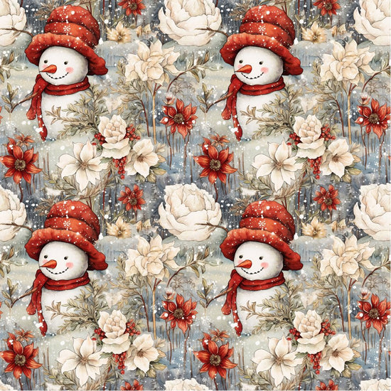 Jolly Snowmen Pattern #20 Fabric