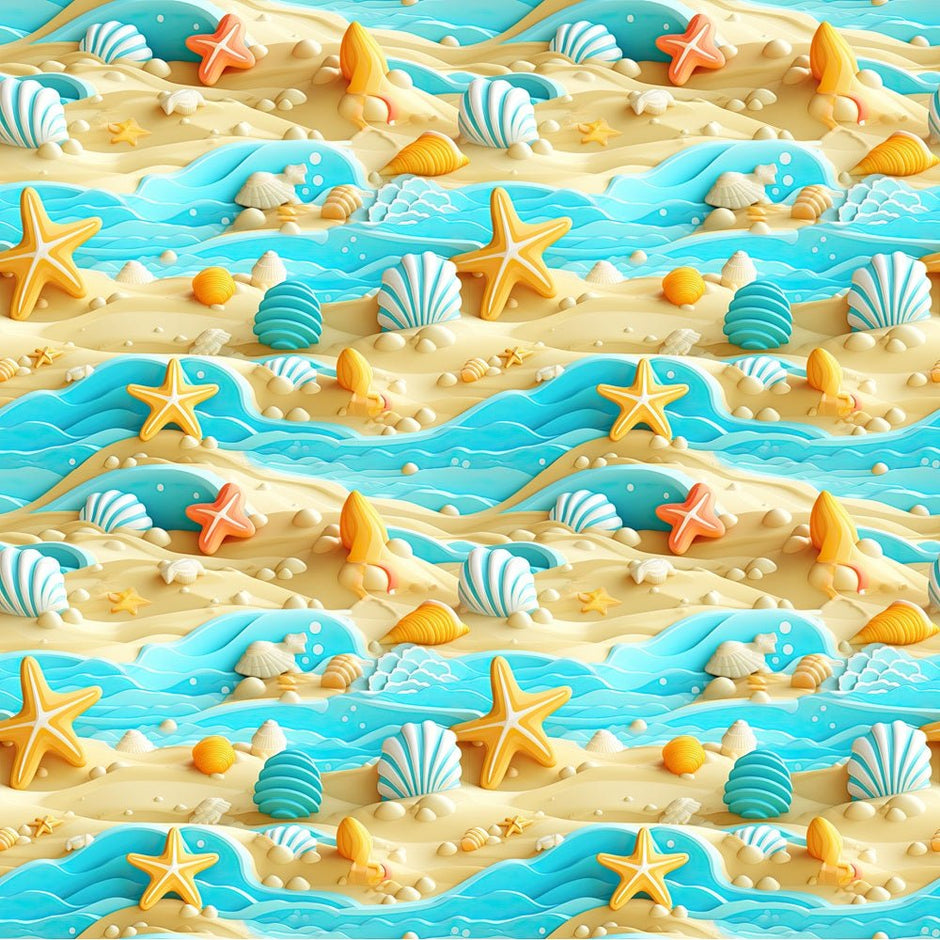 Becah Patterns Life Is Better at the Beach Pattern #1 Fabric