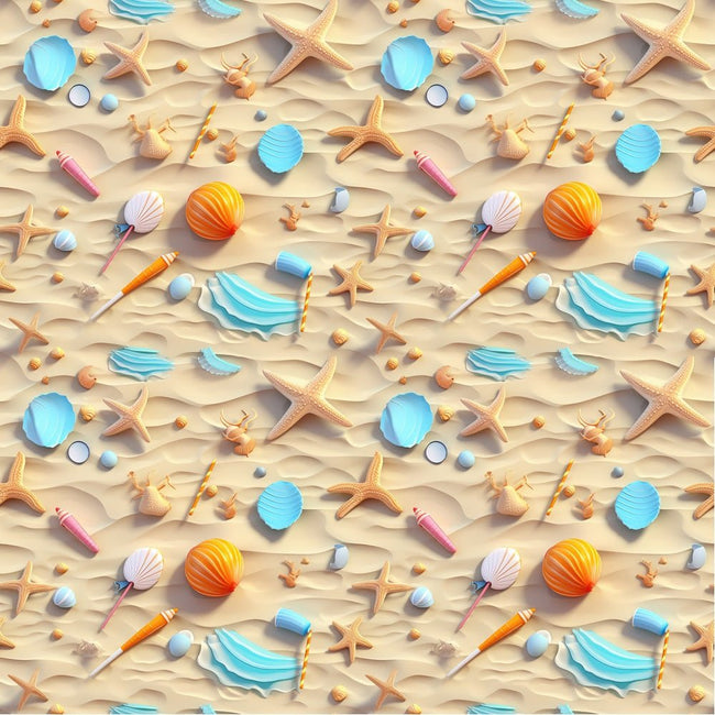 Life Is Better at the Beach Pattern #10 Fabric