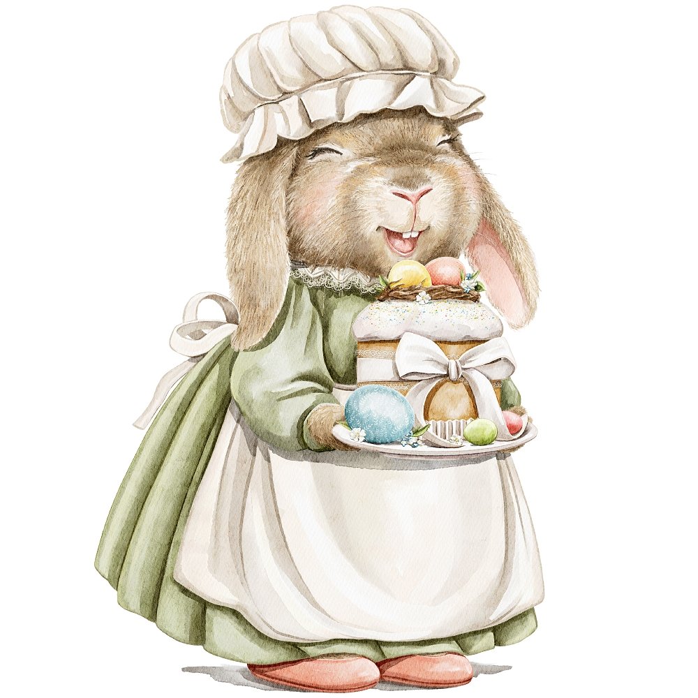 Little Critters Easter Grandma Rabbit Fabric Panel
