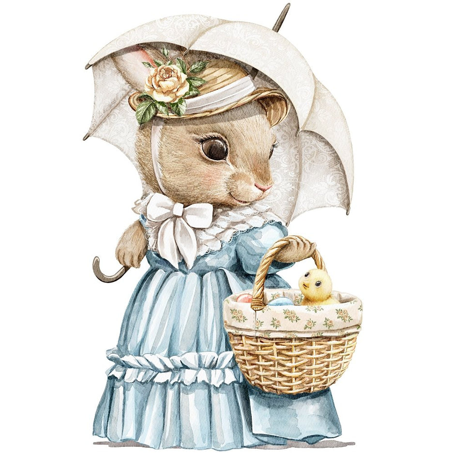 Little Critters Easter Lady Rabbit Fabric Panel