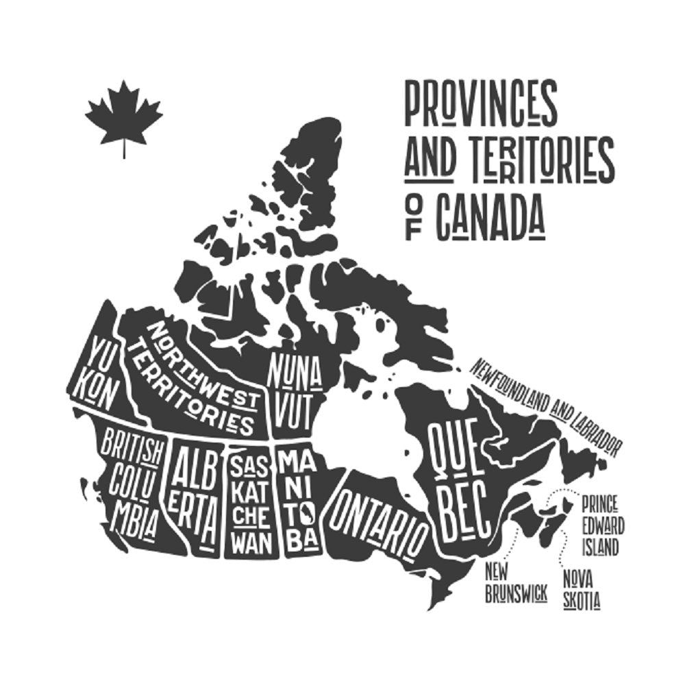 Map Of Canada Fabric Panel