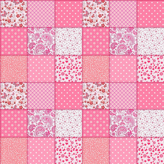 Multi Pink Patchwork Fabric