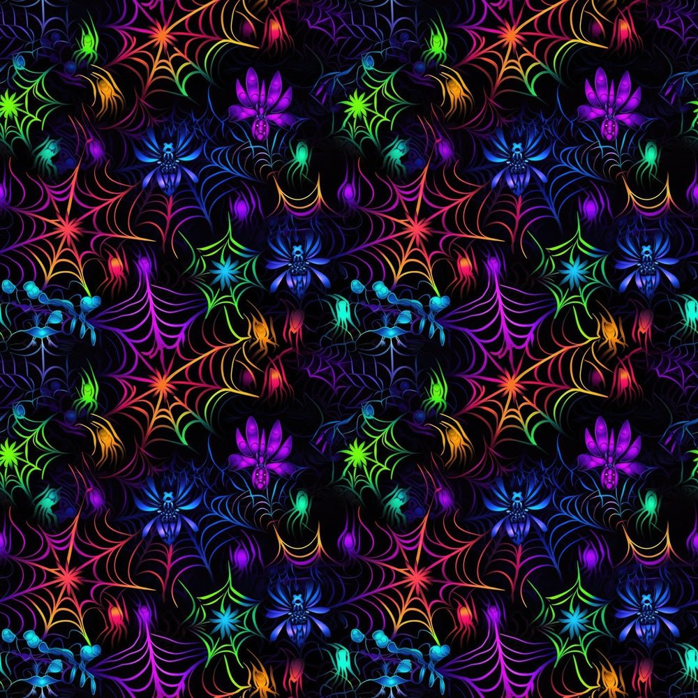 Neon Spiderweb Fabric