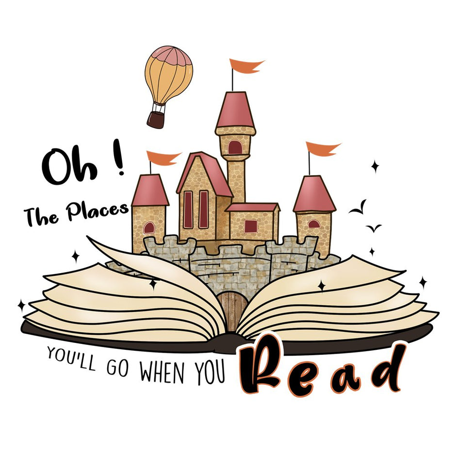 Oh The Places You'll Go When You Read Fabric Panel