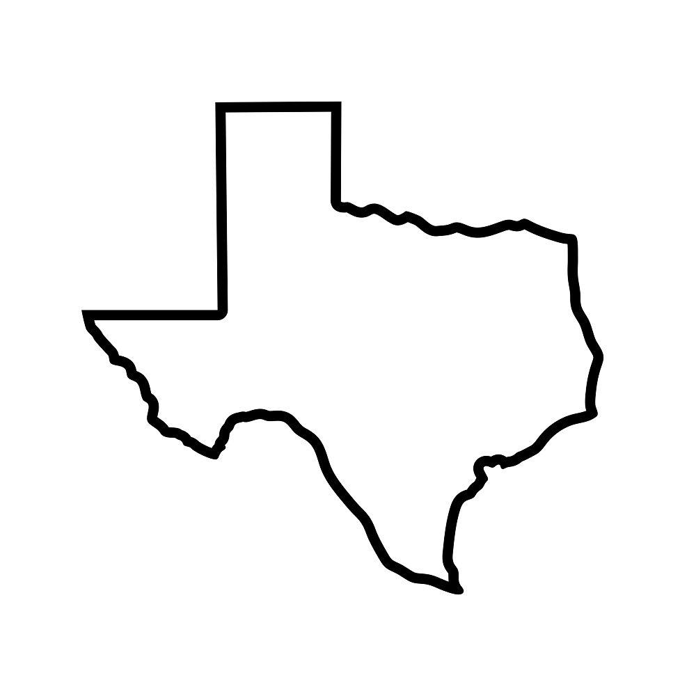 Outline Of Texas Fabric Panel
