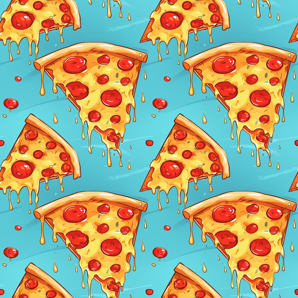 Piza Pattern Pizza Melt Pattern #1 Fabric