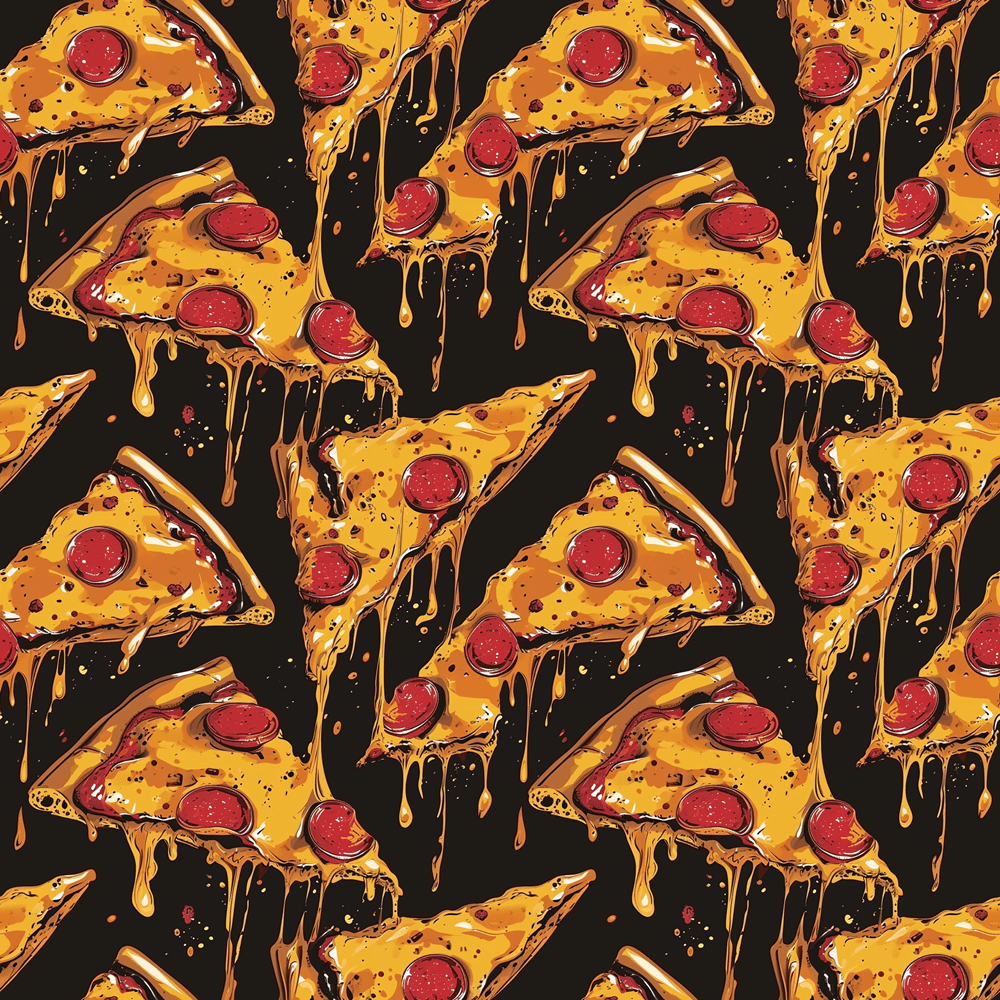 Pizza Melt Pattern #3 Fabric