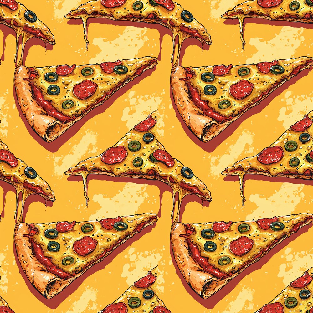 Pizza Melt Pattern #5 Fabric